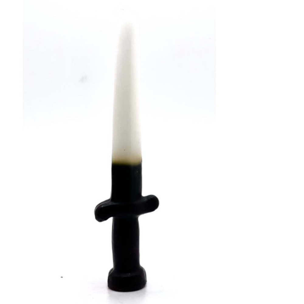 Black and White Sword-Shaped Candle